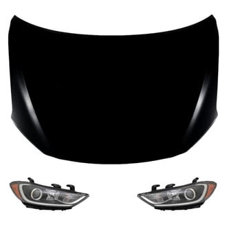 Replace® - 3-Piece Kit (Driver and Passenger Side Headlights, Hood Panel)