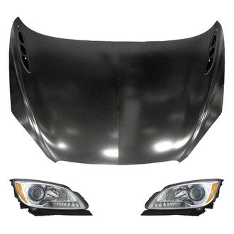 Replace® - 3-Piece Kit (Driver and Passenger Side Headlights, Hood Panel)