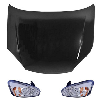 Replace® - 3-Piece Kit (Driver and Passenger Side Headlights, Hood Panel)