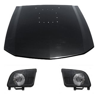 Replace® - 3-Piece Kit (Driver and Passenger Side Headlights, Hood Panel) (CAPA Certified)