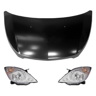 Replace® - 3-Piece Kit (Driver and Passenger Side Headlights, Hood Panel) (CAPA Certified)
