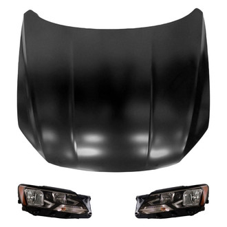Replace® - 3-Piece Kit (Driver and Passenger Side Headlights, Hood Panel)