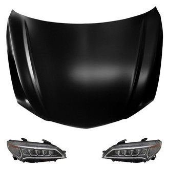 Replace® - 3-Piece Kit (Driver and Passenger Side Headlights, Hood Panel) (CAPA Certified)