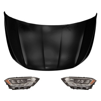 Replace® - 3-Piece Kit (Driver and Passenger Side Headlights, Hood Panel)