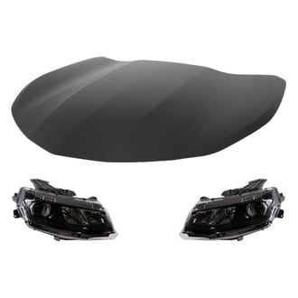 Replace® - 3-Piece Kit (Driver and Passenger Side Headlights, Hood Panel)