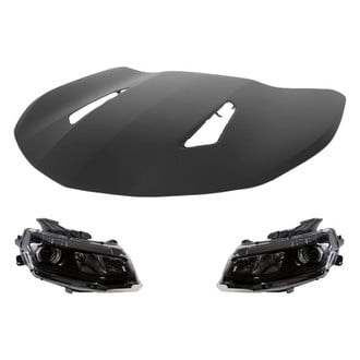 Replace® - 3-Piece Kit (Driver and Passenger Side Headlights, Hood Panel) (CAPA Certified)