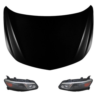 Replace® - 3-Piece Kit (Driver and Passenger Side Headlights, Hood Panel) (CAPA Certified)