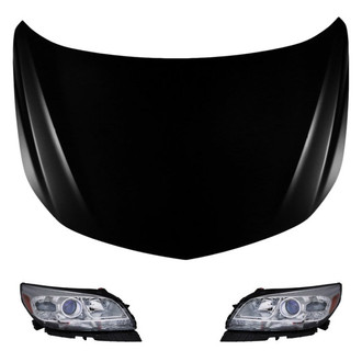 Replace® - 3-Piece Kit (Driver and Passenger Side Headlights, Hood Panel) (CAPA Certified)