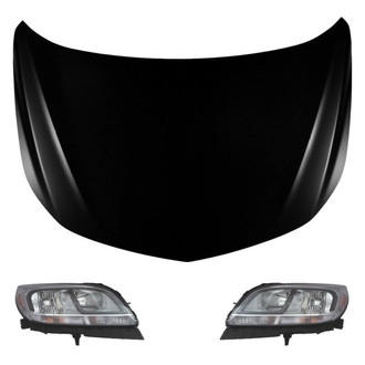 Replace® - 3-Piece Kit (Driver and Passenger Side Headlights, Hood Panel) (CAPA Certified)