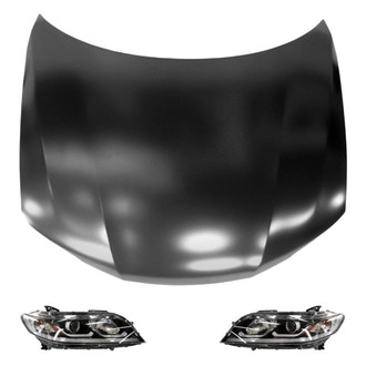 Replace® - 3-Piece Kit (Driver and Passenger Side Headlights, Hood Panel) (CAPA Certified)