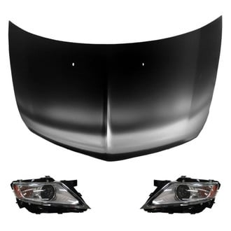 Replace® - 3-Piece Kit (Driver and Passenger Side Headlights, Hood Panel) (CAPA Certified)