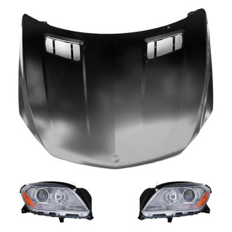 Replace® - 3-Piece Kit (Driver and Passenger Side Headlights, Hood Panel) (CAPA Certified)