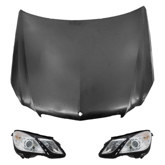 Replace® - 3-Piece Kit (Driver and Passenger Side Headlights, Hood Panel) (CAPA Certified)