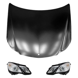 Replace® - 3-Piece Kit (Driver and Passenger Side Headlights, Hood Panel) (CAPA Certified)