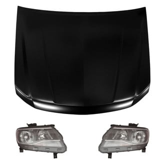 Replace® - 3-Piece Kit (Driver and Passenger Side Headlights, Hood Panel) (CAPA Certified)