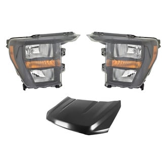 Replace® - 3-Piece Kit (Driver and Passenger Side Headlights, Hood Panel) (CAPA Certified)