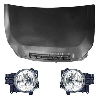 Replace® - 3-Piece Kit (Driver and Passenger Side Headlights, Hood Panel) (CAPA Certified)