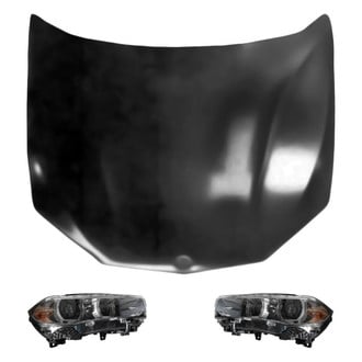 Replace® - 3-Piece Kit (Driver and Passenger Side Headlight Lenses and Housings, Hood Panel) (Standard Line)