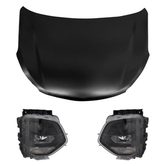 Replace® - 3-Piece Kit (Driver and Passenger Side Headlights, Hood Panel) (Standard Line)