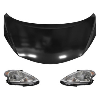 Replace® - 3-Piece Kit (Driver and Passenger Side Headlights, Hood Panel) (Standard Line)