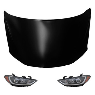 Replace® - 3-Piece Kit (Driver and Passenger Side Headlights, Hood Panel) (Standard Line)