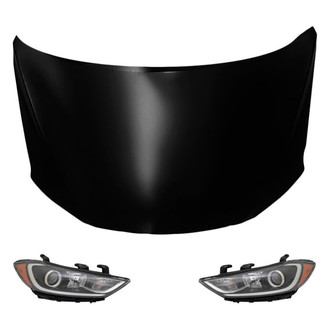 Replace® - 3-Piece Kit (Driver and Passenger Side Headlights, Hood Panel) (Standard Line)