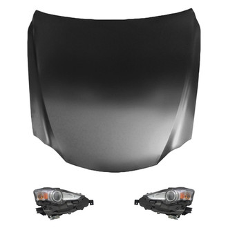 Replace® - 3-Piece Kit (Driver and Passenger Side Headlights, Hood Panel) (Standard Line)