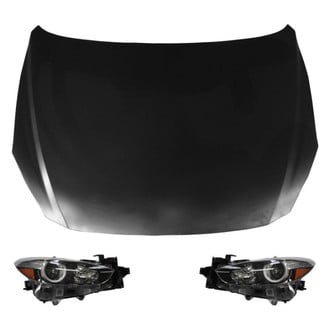 Replace® - 3-Piece Kit (Driver and Passenger Side Headlights, Hood Panel) (Standard Line)