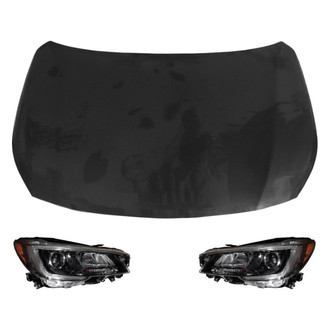 Replace® - 3-Piece Kit (Driver and Passenger Side Headlights, Hood Panel) (Standard Line)