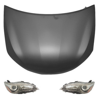 Replace® - 3-Piece Kit (Driver and Passenger Side Headlights, Hood Panel) (Standard Line)