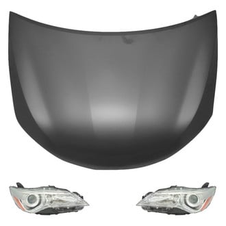 Replace® - 3-Piece Kit (Driver and Passenger Side Headlights, Hood Panel) (Standard Line)