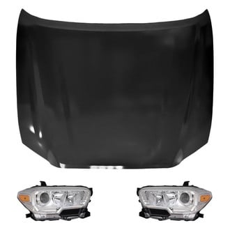Replace® - 3-Piece Kit (Driver and Passenger Side Headlights, Hood Panel) (Standard Line)