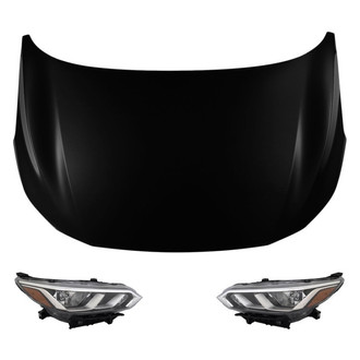 Replace® - 3-Piece Kit (Driver and Passenger Side Headlights, Hood Panel) (Standard Line)