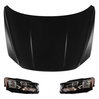 Replace® - 3-Piece Kit (Driver and Passenger Side Headlights, Hood Panel) (Standard Line)