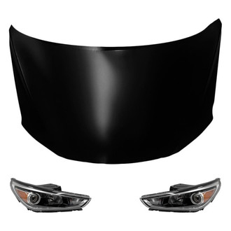 Replace® - 3-Piece Kit (Driver and Passenger Side Headlights, Hood Panel) (Standard Line)