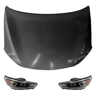 Replace® - 3-Piece Kit (Driver and Passenger Side Headlights, Hood Panel) (Standard Line)