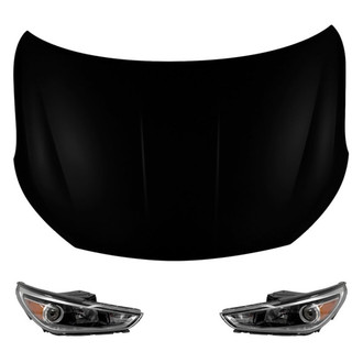 Replace® - 3-Piece Kit (Driver and Passenger Side Headlights, Hood Panel) (Standard Line)