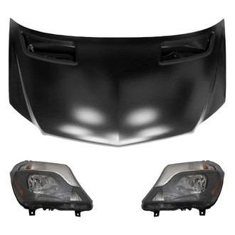 Replace® - 3-Piece Kit (Driver and Passenger Side Headlights, Hood Panel) (Standard Line)