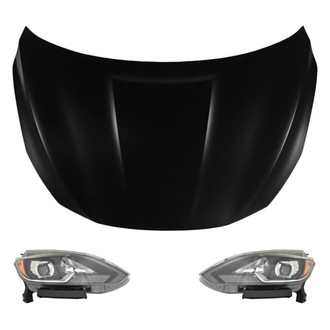 Replace® - 3-Piece Kit (Driver and Passenger Side Headlights, Hood Panel) (Standard Line)