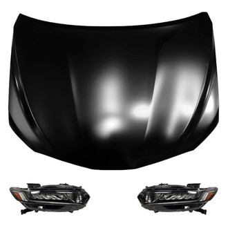 Replace® - 3-Piece Kit (Driver and Passenger Side Headlights, Hood Panel) (Standard Line)