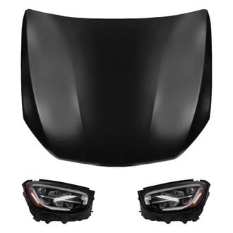 Replace® - 3-Piece Kit (Driver and Passenger Side Headlights, Hood Panel) (Standard Line)