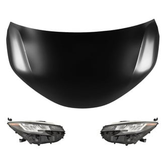 Replace® - 3-Piece Kit (Driver and Passenger Side Headlights, Hood Panel) (Standard Line)