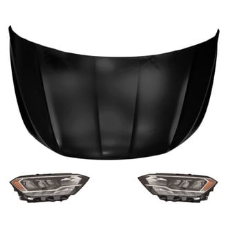 Replace® - 3-Piece Kit (Driver and Passenger Side Headlights, Hood Panel) (Standard Line)