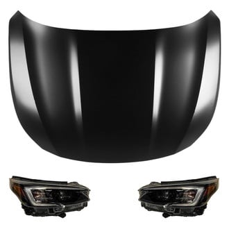 Replace® - 3-Piece Kit (Driver and Passenger Side Headlights, Hood Panel) (Standard Line)