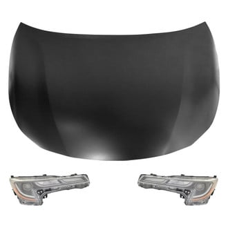 Replace® - 3-Piece Kit (Driver and Passenger Side Headlights, Hood Panel) (Standard Line)