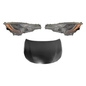 Replace® - 3-Piece Kit (Driver and Passenger Side Headlights, Hood Panel) (Standard Line)