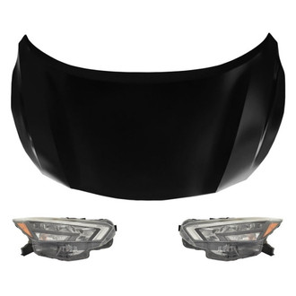 Replace® - 3-Piece Kit (Driver and Passenger Side Headlights, Hood Panel) (Standard Line)