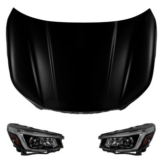 Replace® - 3-Piece Kit (Driver and Passenger Side Headlights, Hood Panel) (Standard Line)