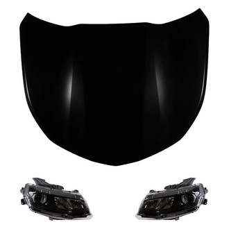 Replace® - 3-Piece Kit (Driver and Passenger Side Headlights, Hood Panel) (Standard Line)