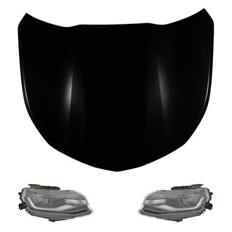 Replace® - 3-Piece Kit (Driver and Passenger Side Headlights, Hood Panel) (Standard Line)